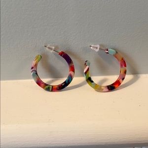 Multicolored acrylic resin hoops colorful fun!